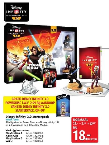 Aanbiedingen Disney infinity 3.0 starterpack - Disney Interactive - Geldig van 29/10/2016 tot 13/11/2016 bij Bart Smit