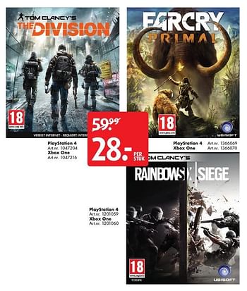 Aanbiedingen Playstation 4 the division - Ubisoft - Geldig van 29/10/2016 tot 13/11/2016 bij Bart Smit