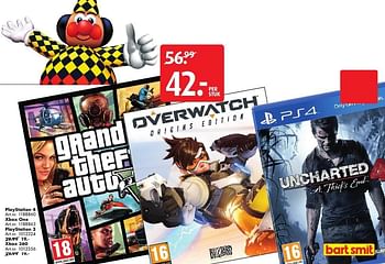 Aanbiedingen Playstation 4 grand theft auto v five - Rockstar Games - Geldig van 29/10/2016 tot 13/11/2016 bij Bart Smit