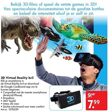 Aanbiedingen 3d virtual reality bril - Huismerk - Bart Smit - Geldig van 29/10/2016 tot 13/11/2016 bij Bart Smit