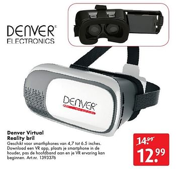 Aanbiedingen Denver virtual reality bril - Denver - Geldig van 29/10/2016 tot 13/11/2016 bij Bart Smit