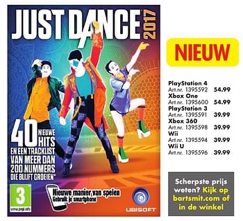 Aanbiedingen Playstation 4 just dance 2017 - Ubisoft - Geldig van 29/10/2016 tot 13/11/2016 bij Bart Smit