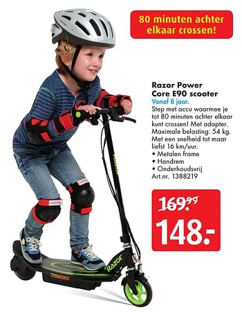 Aanbiedingen Razor power core e90 scooter - Razor - Geldig van 29/10/2016 tot 13/11/2016 bij Bart Smit