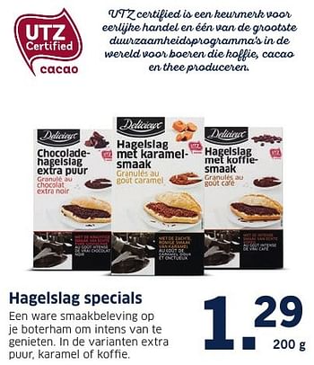 Aanbiedingen Hagelslag specials - Delicieux - Geldig van 06/11/2016 tot 13/11/2016 bij Lidl