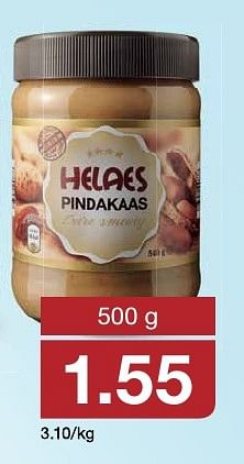 Aanbiedingen Helaes pindakaas - Helaes - Geldig van 09/11/2016 tot 15/11/2016 bij Aldi