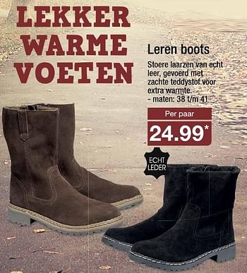 Aanbiedingen Leren boots - Huismerk - Aldi - Geldig van 09/11/2016 tot 15/11/2016 bij Aldi