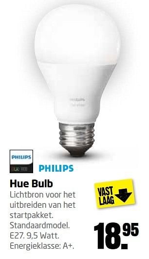 Aanbiedingen Hue bulb - Philips - Geldig van 31/10/2016 tot 13/11/2016 bij Formido