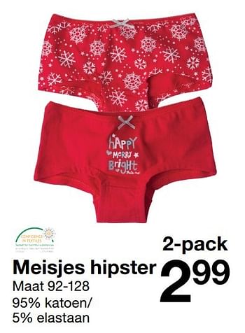 Aanbiedingen Meisjes hipster - Huismerk - Zeeman  - Geldig van 12/11/2016 tot 25/11/2016 bij Zeeman