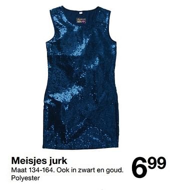 Aanbiedingen Meisjes jurk - Huismerk - Zeeman  - Geldig van 12/11/2016 tot 25/11/2016 bij Zeeman