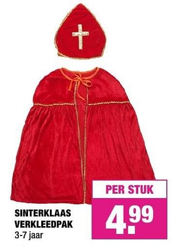 Aanbiedingen Sinterklaas verkleedpak - Huismerk - Big Bazar - Geldig van 07/11/2016 tot 20/11/2016 bij Big Bazar