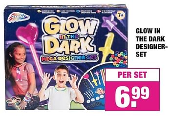 Aanbiedingen Glow in the dark designerset - Grafix - Geldig van 07/11/2016 tot 20/11/2016 bij Big Bazar