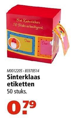 Aanbiedingen Sinterklaas etiketten - Huismerk - Marskramer - Geldig van 03/11/2016 tot 16/11/2016 bij Marskramer