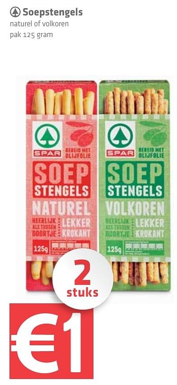 Aanbiedingen Soepstengels - Spar - Geldig van 10/11/2016 tot 16/11/2016 bij Attent