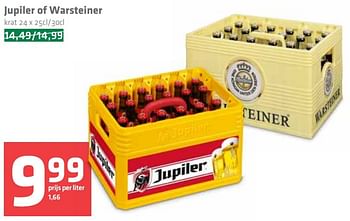 Aanbiedingen Jupiler of warsteiner - Huismerk - Spar  - Geldig van 10/11/2016 tot 16/11/2016 bij Spar