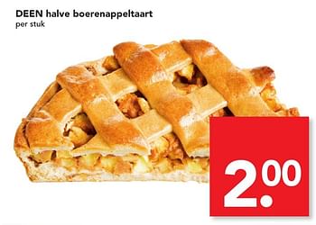 Aanbiedingen Deen halve boerenappeltaart - Huismerk deen supermarkt - Geldig van 13/11/2016 tot 19/11/2016 bij Deen Supermarkten