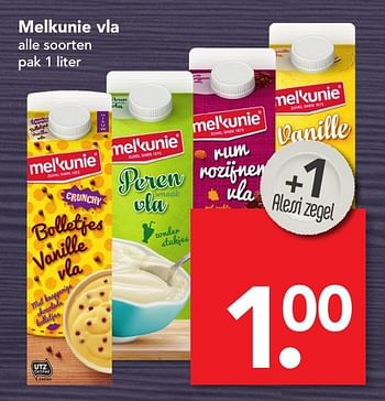 Aanbiedingen Melkunie vla - Melkunie - Geldig van 13/11/2016 tot 19/11/2016 bij Deen Supermarkten