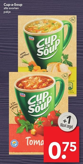 Aanbiedingen Cup-a-soup - Unox - Geldig van 13/11/2016 tot 19/11/2016 bij Deen Supermarkten