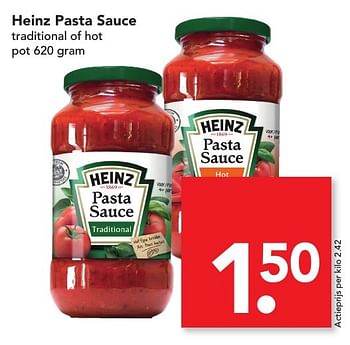 Aanbiedingen Heinz pasta sauce traditional of hot - Heinz - Geldig van 13/11/2016 tot 19/11/2016 bij Deen Supermarkten
