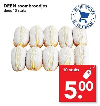 Aanbiedingen Deen roombroodjes - Huismerk deen supermarkt - Geldig van 13/11/2016 tot 19/11/2016 bij Deen Supermarkten