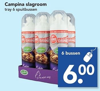 Aanbiedingen Campina slagroom - Campina - Geldig van 13/11/2016 tot 19/11/2016 bij Deen Supermarkten