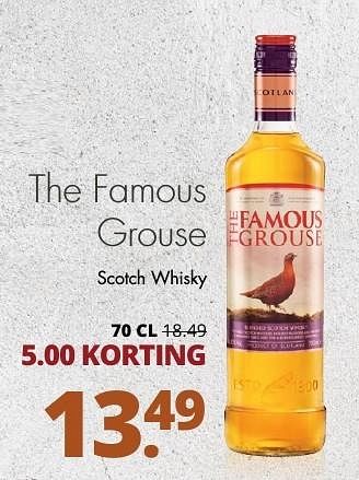 Aanbiedingen The famous grouse scotch whisky - The Famous Grouse - Geldig van 06/11/2016 tot 19/11/2016 bij Mitra