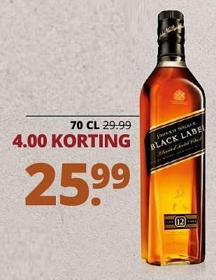 Aanbiedingen Johnnie walker red label, black label of double black whisky - Johnnie Walker - Geldig van 06/11/2016 tot 19/11/2016 bij Mitra