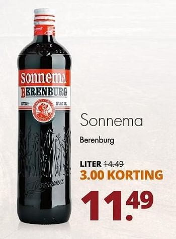 Aanbiedingen Sonnema berenburg - Sonnema - Geldig van 06/11/2016 tot 19/11/2016 bij Mitra