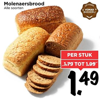 Aanbiedingen Molenaersbrood - Huismerk Vomar - Geldig van 13/11/2016 tot 19/11/2016 bij Vomar