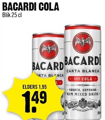 Aanbiedingen Bacardi cola - Bacardi - Geldig van 13/11/2016 tot 19/11/2016 bij Dirk III