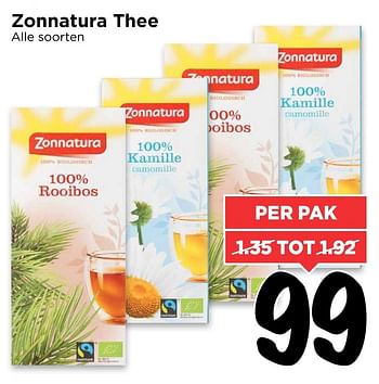 Aanbiedingen Zonnatura thee - Zonnatura - Geldig van 13/11/2016 tot 19/11/2016 bij Vomar