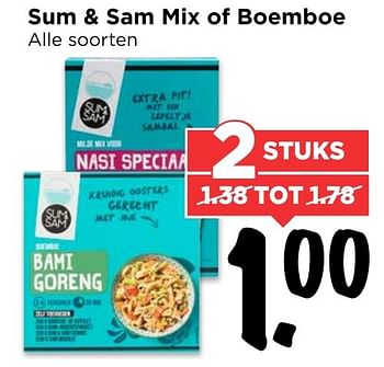 Aanbiedingen Sum + sam mix of boemboe - Sum&amp;Sam - Geldig van 13/11/2016 tot 19/11/2016 bij Vomar