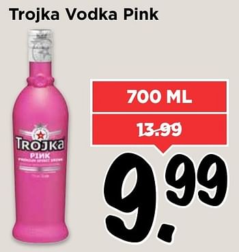 Aanbiedingen Trojka vodka pink - Trojka - Geldig van 13/11/2016 tot 19/11/2016 bij Vomar