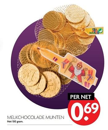 Aanbiedingen Melkchocolade munten - Huismerk - Deka Markt - Geldig van 13/11/2016 tot 19/11/2016 bij Deka Markt