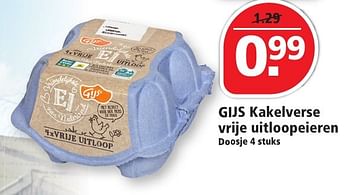 Aanbiedingen Gijs kakelverse vrije uitloopeieren - Gijs - Geldig van 13/11/2016 tot 19/11/2016 bij Plus