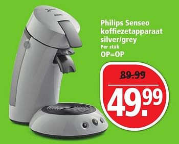 Aanbiedingen Philips senseo koffiezetapparaat silver-grey - Philips - Geldig van 13/11/2016 tot 19/11/2016 bij Plus