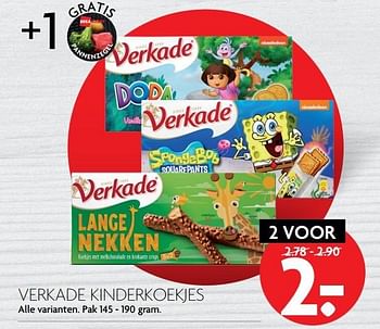 Aanbiedingen Verkade kinderkoekjes - Verkade - Geldig van 13/11/2016 tot 19/11/2016 bij Deka Markt