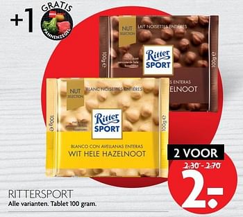 Aanbiedingen Rittersport - Ritter Sport - Geldig van 13/11/2016 tot 19/11/2016 bij Deka Markt