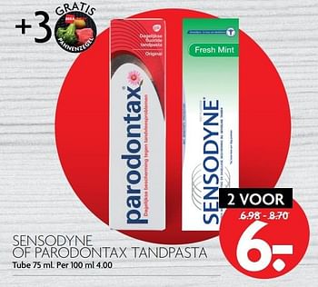 Aanbiedingen Sensodyne of parodontax tandpasta - Parodontax - Geldig van 13/11/2016 tot 19/11/2016 bij Deka Markt