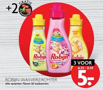 Aanbiedingen Robijn wasverzachter - Robijn - Geldig van 13/11/2016 tot 19/11/2016 bij Deka Markt