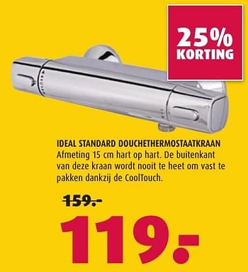 Aanbiedingen Ideal standard douchethermostaatkraan - Ideal Standard - Geldig van 13/11/2016 tot 27/11/2016 bij Hubo