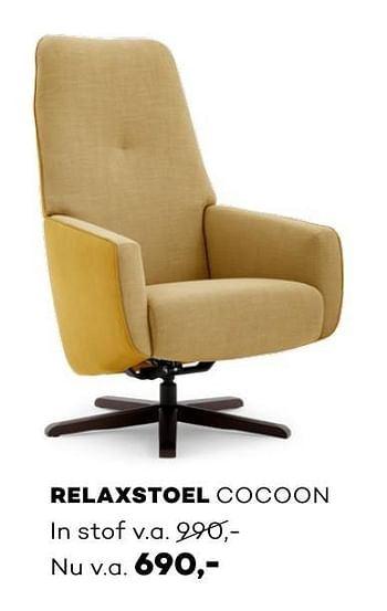 Aanbiedingen Relaxstoel cocoon - Huismerk - Prominent - Geldig van 06/11/2016 tot 19/11/2016 bij Prominent