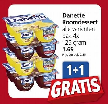 Aanbiedingen Danette roomdessert - Danone - Geldig van 13/11/2016 tot 20/11/2016 bij Jan Linders