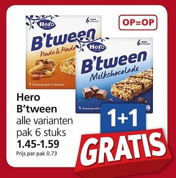Aanbiedingen Hero b`tween - Hero - Geldig van 13/11/2016 tot 20/11/2016 bij Jan Linders