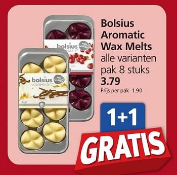 Aanbiedingen Bolsius aromatic wax melts - Bolsius - Geldig van 13/11/2016 tot 20/11/2016 bij Jan Linders