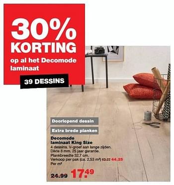 Aanbiedingen Decomode laminaat king size - DecoMode - Geldig van 13/11/2016 tot 20/11/2016 bij Praxis