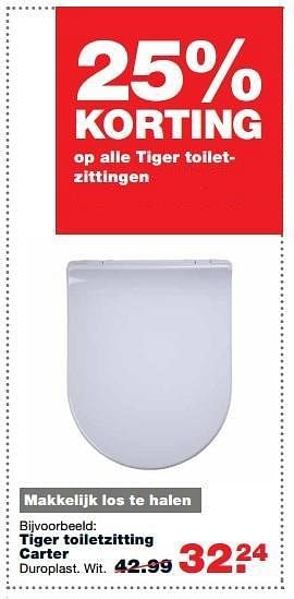 Aanbiedingen Tiger toiletzitting carter - Tiger - Geldig van 13/11/2016 tot 20/11/2016 bij Praxis