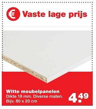 Aanbiedingen Witte meubelpanelen - Huismerk - Praxis - Geldig van 13/11/2016 tot 20/11/2016 bij Praxis