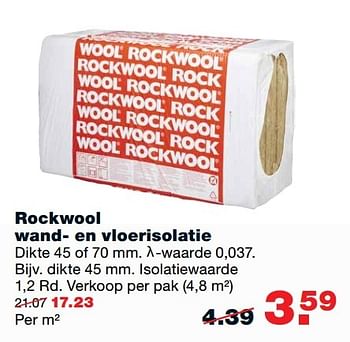 Aanbiedingen Rockwool wand- en vloerisolatie - Rockwool - Geldig van 13/11/2016 tot 20/11/2016 bij Praxis