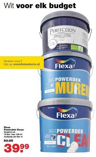 Aanbiedingen Flexa powerdek clean - Flexa - Geldig van 13/11/2016 tot 20/11/2016 bij Praxis