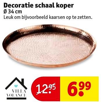 Aanbiedingen Decoratie schaal koper - Huismerk - Kruidvat - Geldig van 13/11/2016 tot 20/11/2016 bij Kruidvat